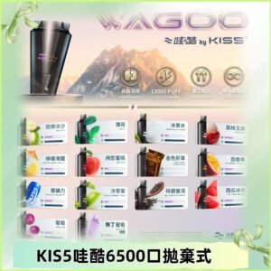 Kis5電子煙 Kiss拋棄式哇酷|WAGOO6500口一次性電子煙
