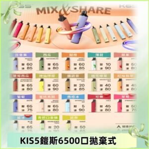 鎧斯KIS5一次性 6500口磁吸式 自由混搭拋棄式電子煙#18個口味#