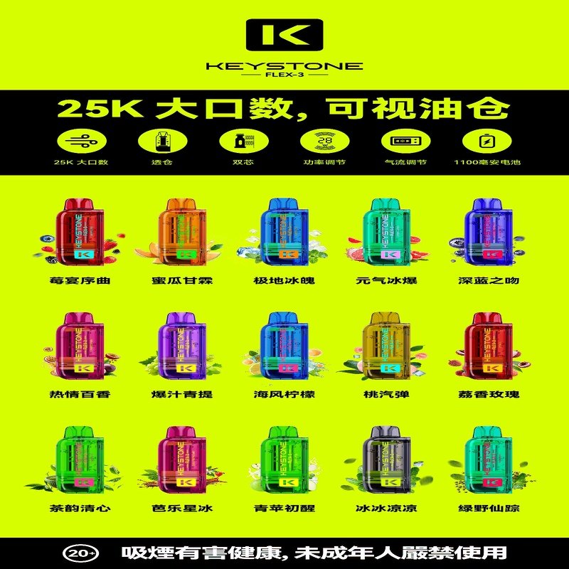 鑰石KEYSTONE FLEX-3 25000口專彈專機套裝|大容量續航:圖片 2